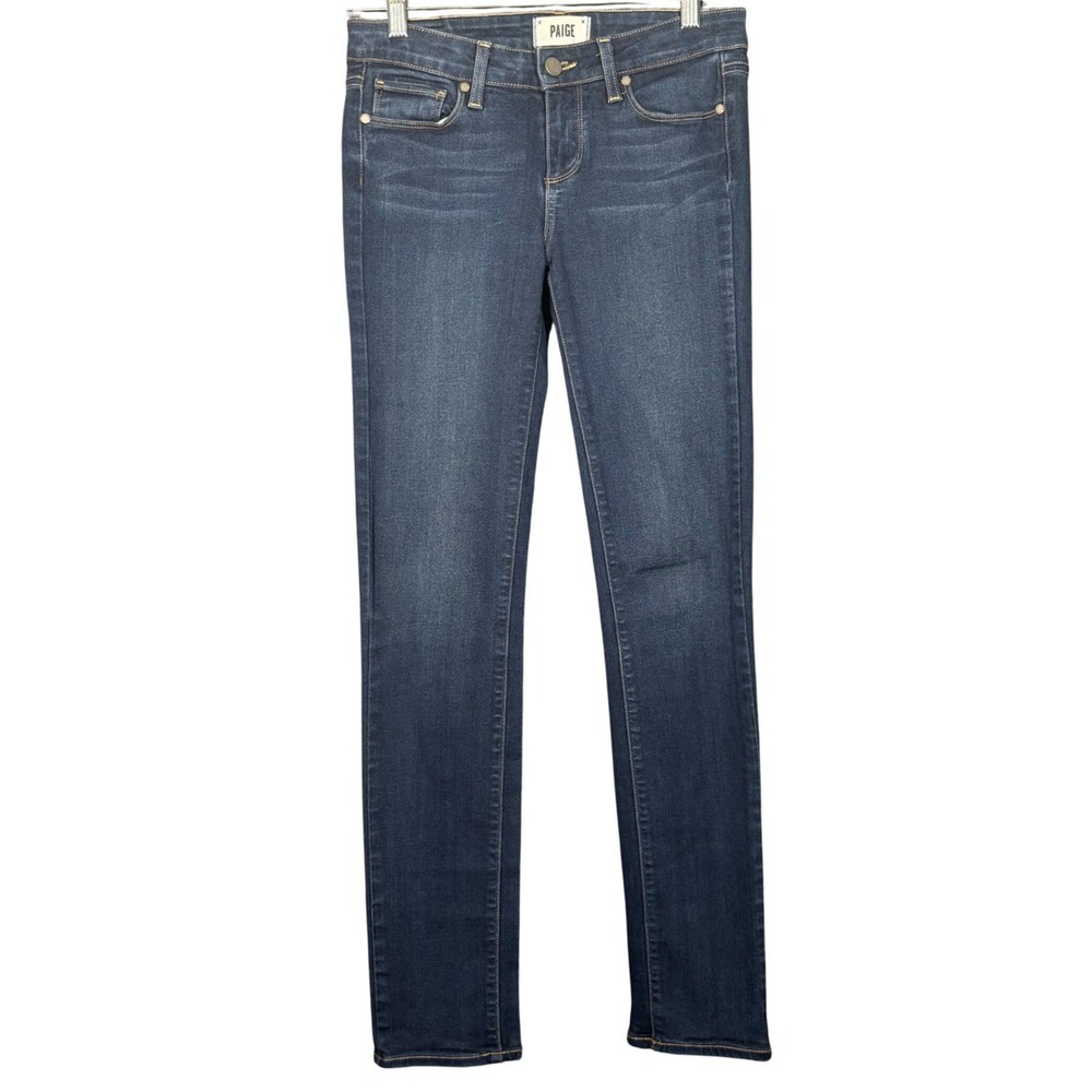PAIGE Skyline Skinny Jeans Size 26 Dark Blue Stretch Denim